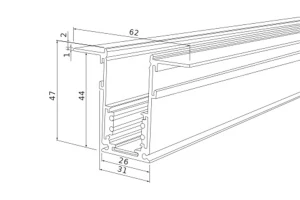 Второе фото. Шинопровод встраиваемый Slim Magnetic