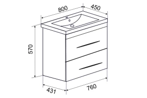Второе фото. Тумба подвесная Рокард