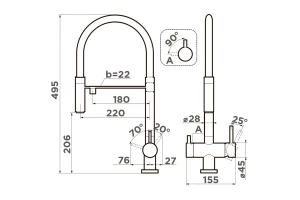 Второе фото. Смеситель OMOIKIRI Kanto