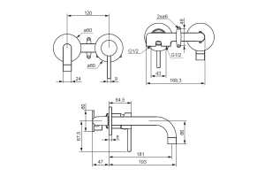 Второе фото. Смеситель встраиваемый для раковины Scandinavian Pure