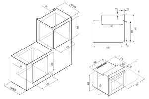 Второе фото. Электрический духовой шкаф KRONAsteel Estero 45 BL