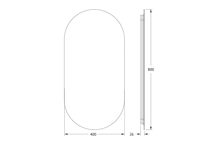 Зеркало с LED-подсветкой Opti (изображение №3)