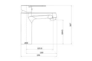 Второе фото. Смеситель для раковины ONELIFE P06-021b