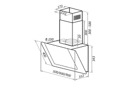 Вытяжка MAUNFELD Wind push 50 Glass White