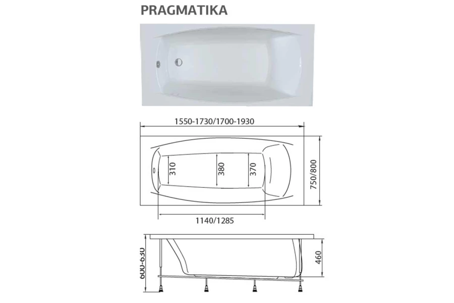 Ванна Pragmatika 155x75 см (изображение №11)