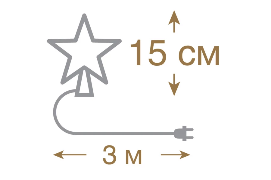 Верхушка на ёлку Звезда (изображение №4)