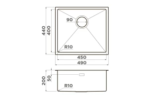 Второе фото. Мойка врезная OMOIKIRI Taki 49