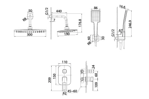 Второе фото. Душевая система IDDIS Slide