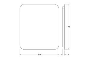 Второе фото. Зеркало с LED-подсветкой Opti