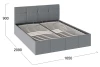 Кровать с подъёмным механизмом Лора (изображение №2)