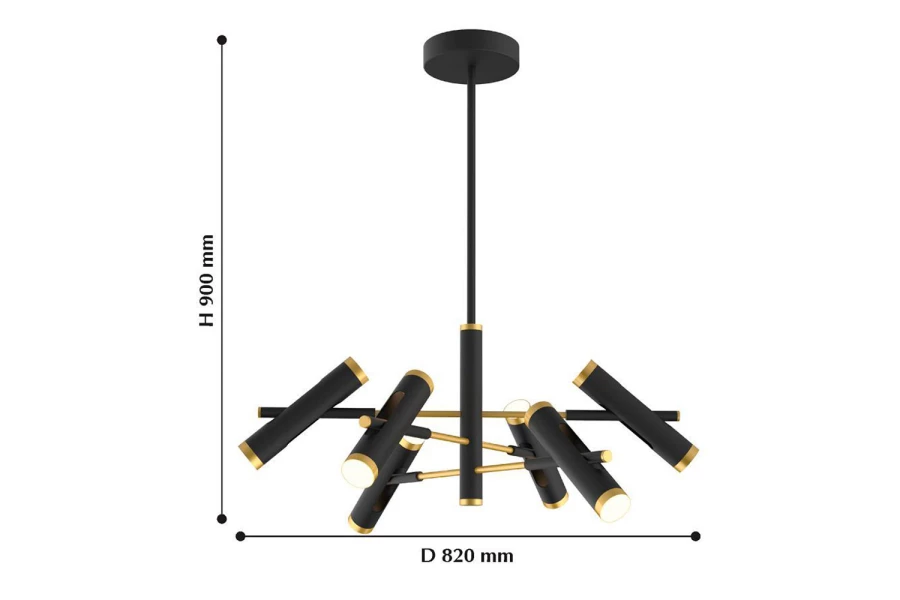 Люстра подвесная Duplex 2324-12P 8 кв.м. (изображение №2)