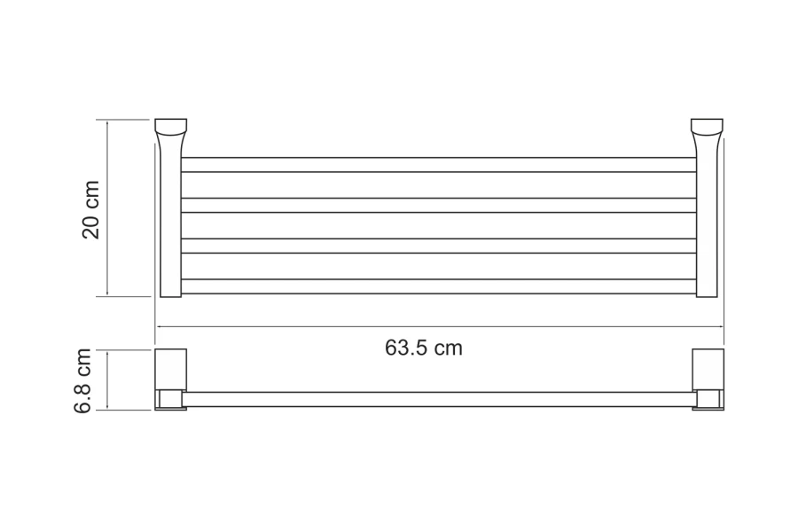 Полка для полотенец WasserKRAFT Leine white (изображение №2)
