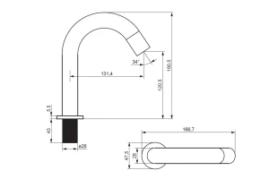 Второе фото. Смеситель для раковины DAMIXA Scandinavian Pure