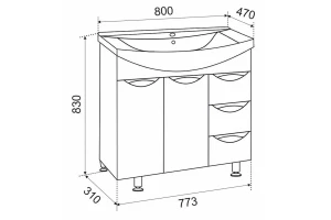 Второе фото. Тумба напольная Милли