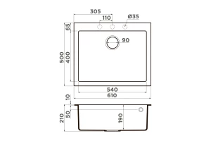 Второе фото. Мойка врезная OMOIKIRI Bosen 61