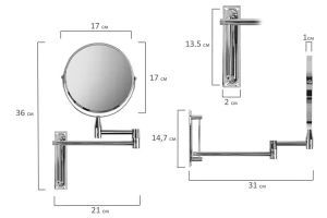 Второе фото. Зеркало двухстороннее