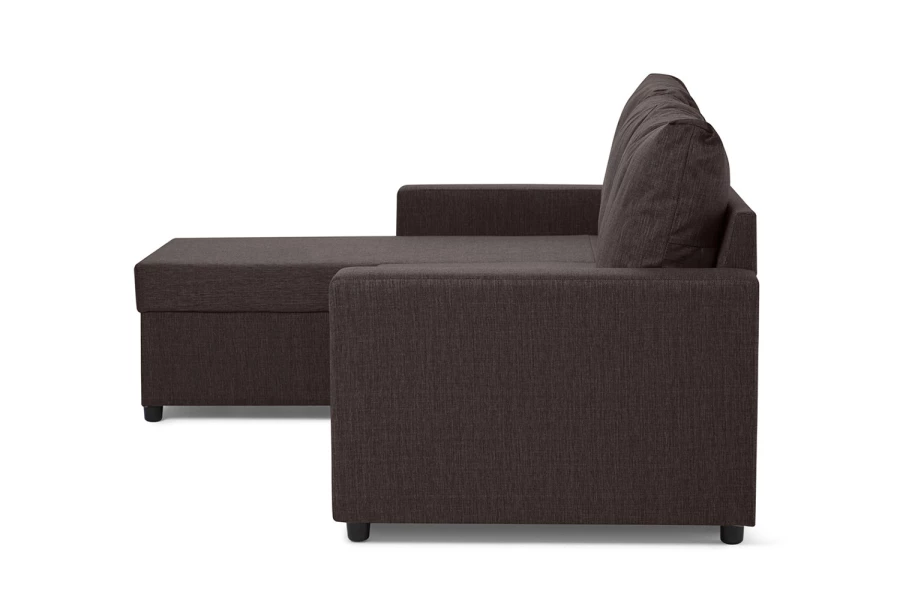 Угловой диван-кровать - аналог IKEA VILASUND, 235х90х155 см, коричневый (изображение №14)