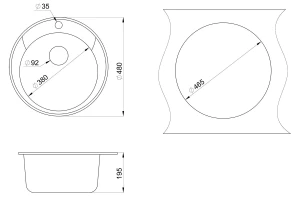 Второе фото. Мойка врезная GRANULA Standart
