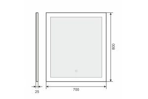 Второе фото. Зеркало с LED-подсветкой Barsa
