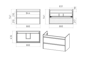 Второе фото. Тумба подвесная Balaton