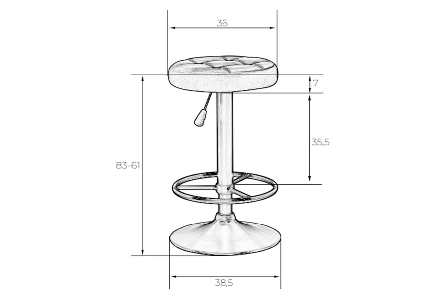 Барный табурет DOBRIN Bruno (изображение №4)