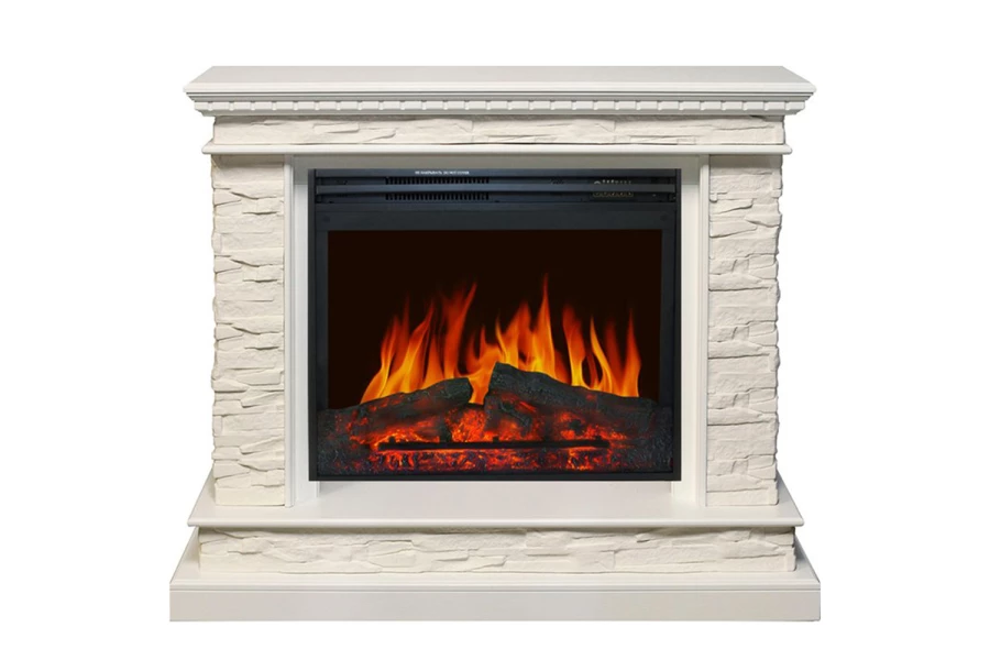 Каминокомплект Royal Flame Calgary сланец белый с очагом Jupiter N (изображение №1)