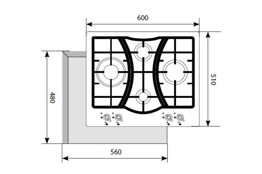 Газовая панель LEX GVE 643C IV (изображение №13)