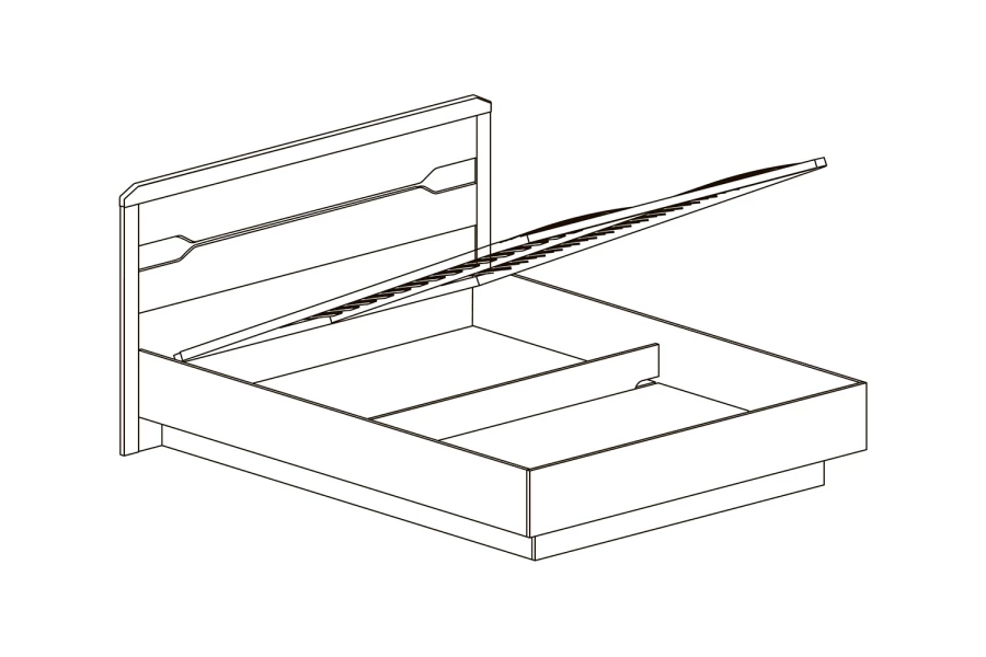 Кровать двойная с подъёмным механизмом Ронда (изображение №2)