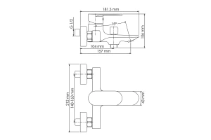 Смеситель для ванны WasserKRAFT Mindel 8501