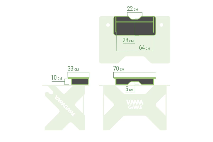 Подставка для монитора и акустической системы VMMGAME Base Dark Green (изображение №4)
