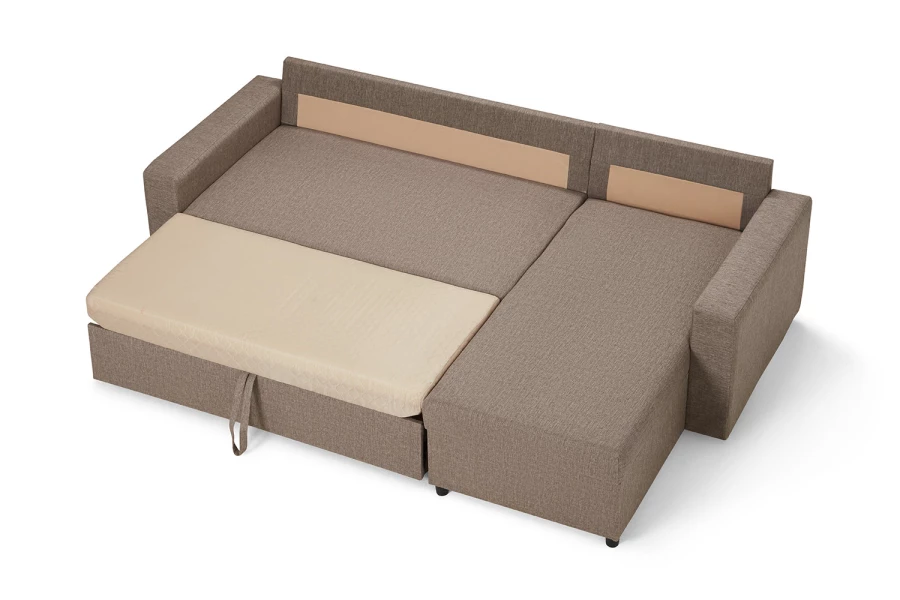 Угловой диван-кровать - аналог IKEA VILASUND, 235х90х155 см, бежевый (изображение №12)