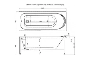 Второе фото. Ванна AQUANET Nord 67.5x39.7 см