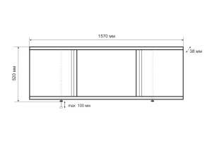 Второе фото. Экран под ванну раздвижной Элис