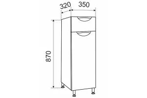 Второе фото. Шкаф-полупенал Милли 35