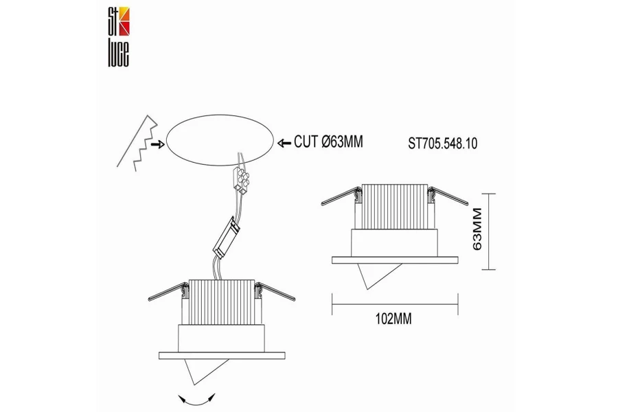 Светильник встраиваемый ST705.548.10 (изображение №4)