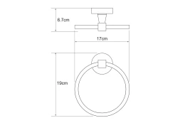 Полотенцедержатель-кольцо WasserKRAFT Isen