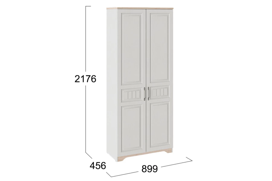 Шкаф для одежды с 2 глухими дверями Тоскана (изображение №3)