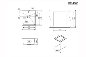Второе фото. Мойка врезная GRANULA Granula