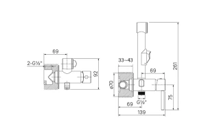 Второе фото. Смеситель встраиваемый IDDIS Axes