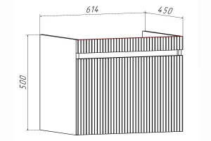 Второе фото. Тумба подвесная RUNO Модена