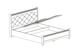 Кровать двойная с подъёмным механизмом Флоренция