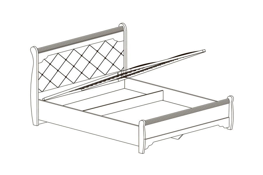 Кровать двойная с подъёмным механизмом Флоренция (изображение №2)