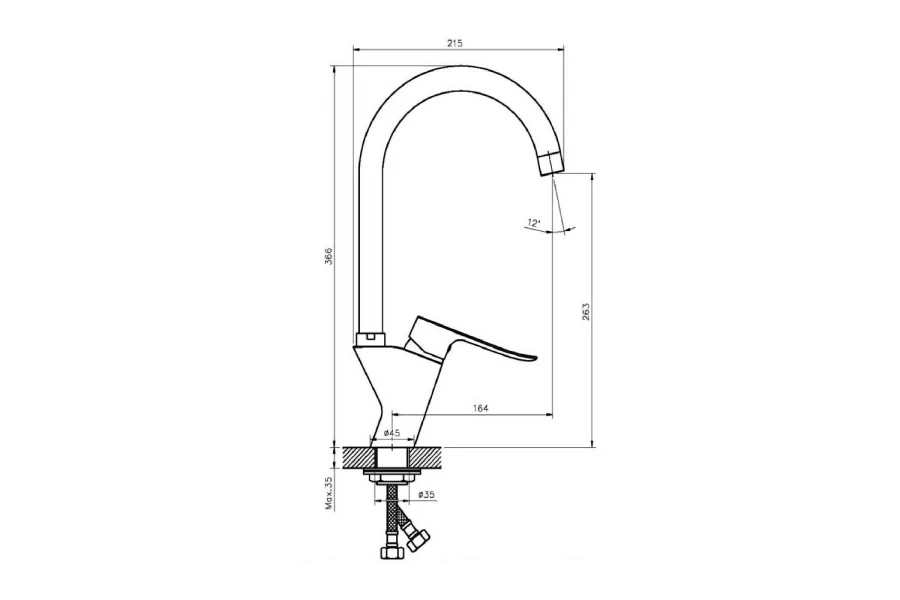 Смеситель AGGER Nice A2500200 (изображение №2)