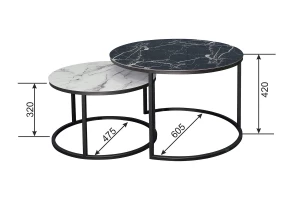 Второе фото. Набор журнальных столов лофт Duae