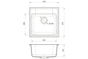 Второе фото. Мойка врезная Etude