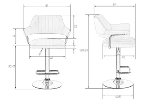 Второе фото. Стул барный Charly Gold