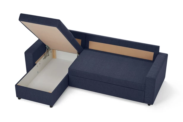 Угловой диван-кровать - аналог IKEA VILASUND, 235х90х155 см, синий (изображение №13)