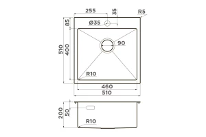 Второе фото. Мойка врезная OMOIKIRI Akisame 51