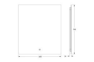 Второе фото. Зеркало с LED-подсветкой DEFESTO Glow