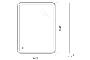 Второе фото. Зеркало с подсветкой SPC-MAR-600-800-LED-TCH